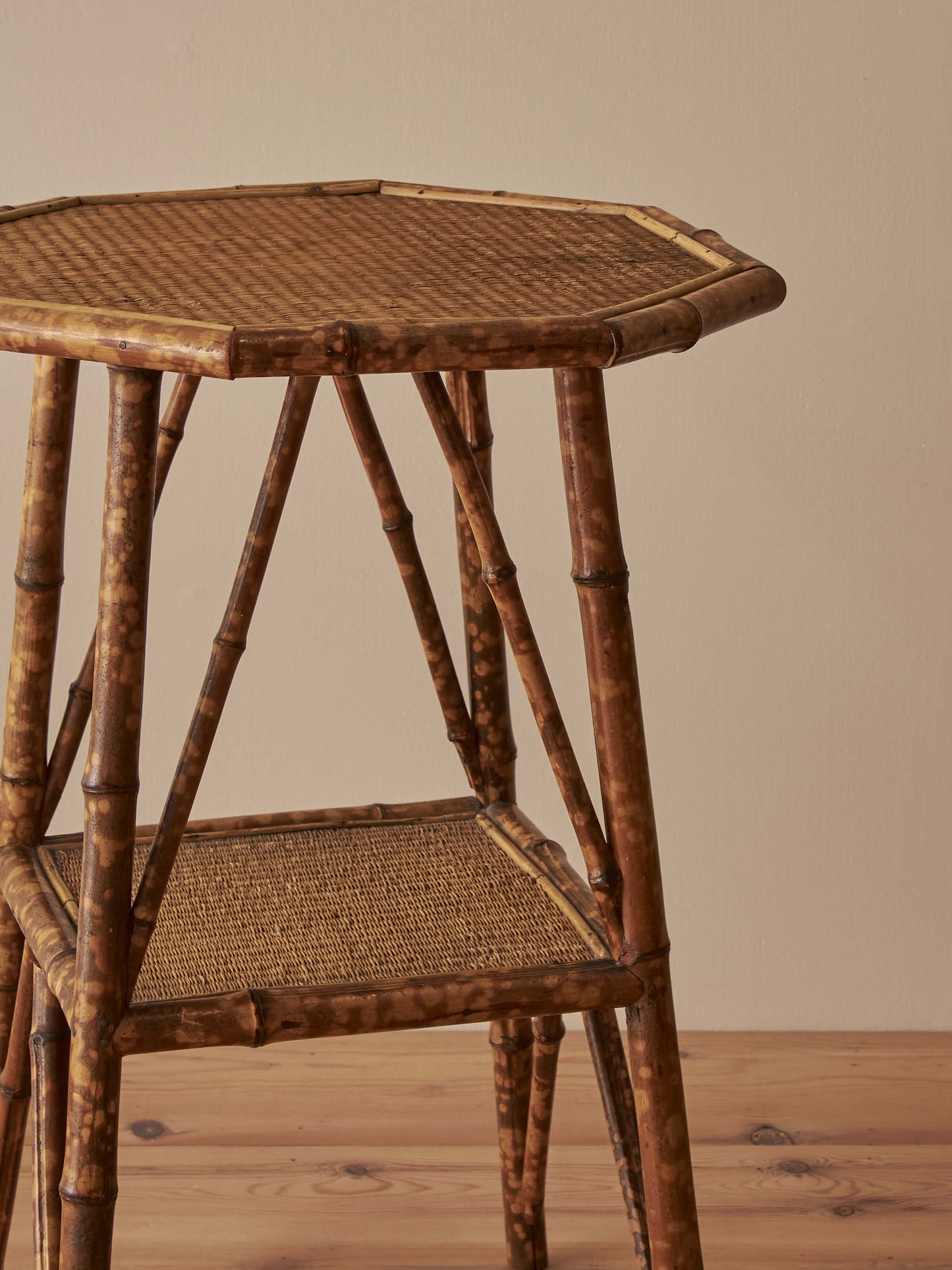 ON HOLD Victorian tiger bamboo side table