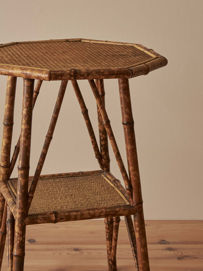 ON HOLD Victorian tiger bamboo side table