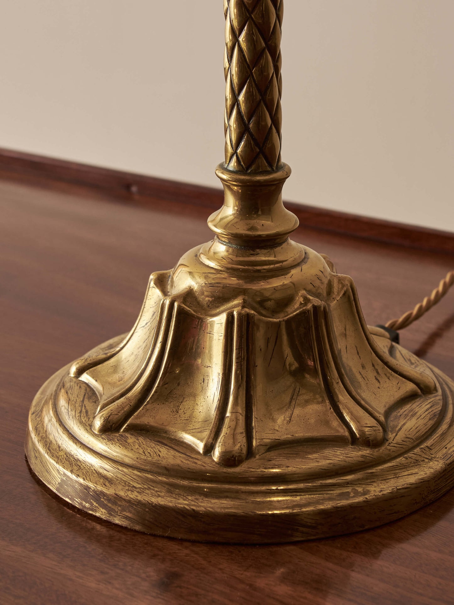 Art Deco brass lamp base