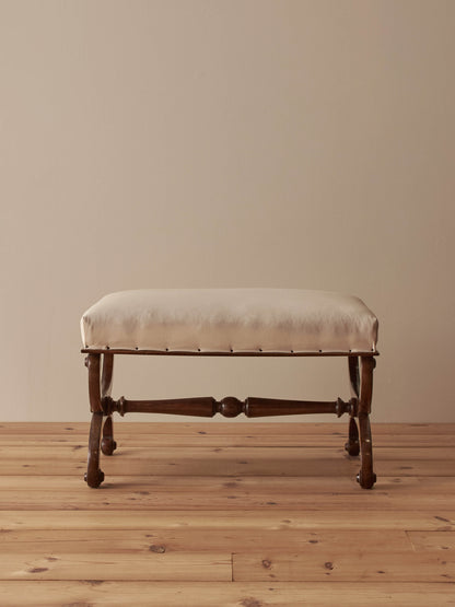 Antique walnut footstool