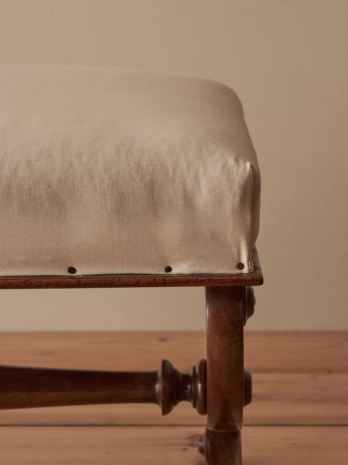 Antique walnut footstool