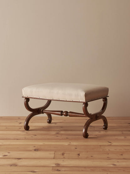 Antique walnut footstool