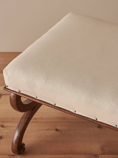 Antique walnut footstool