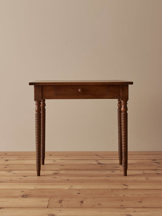 French antique bobbin-legged walnut table