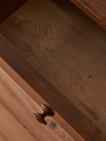 French antique bobbin-legged walnut table