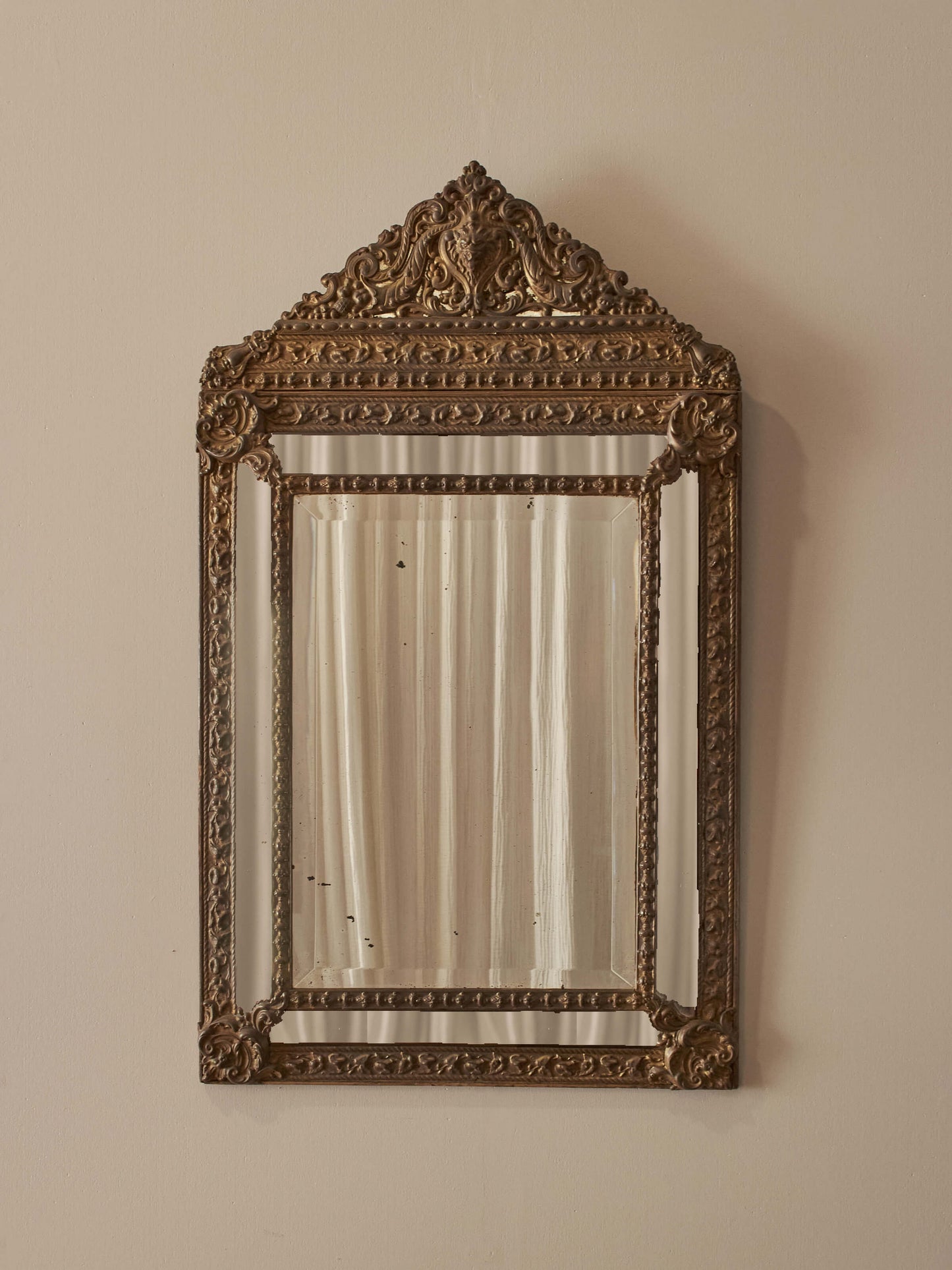 French Napoléon III repoussé mirror