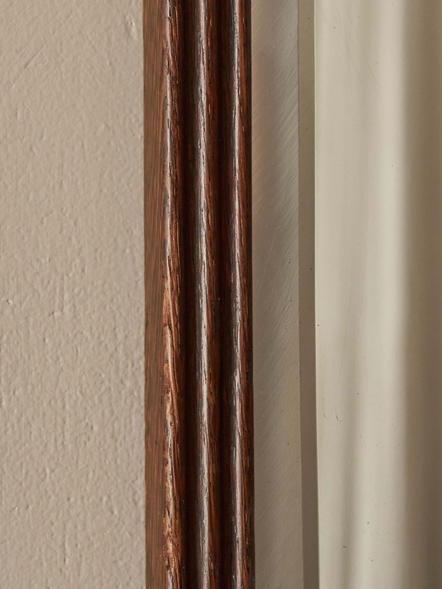 Edwardian reeded octagonal bevelled mirror