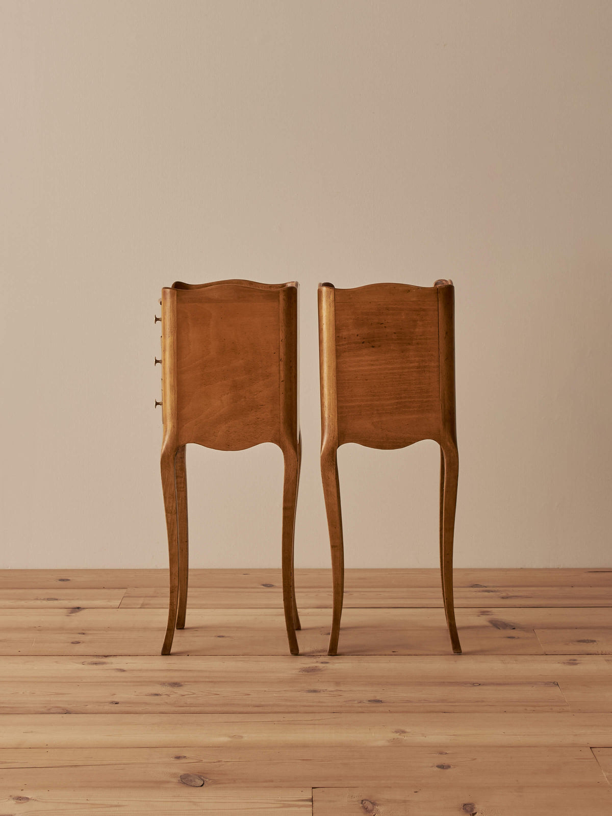 Pair of French vintage petite bedside tables