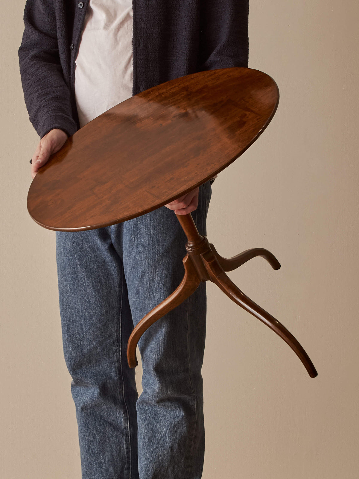 Victorian oval mahogany tripod table