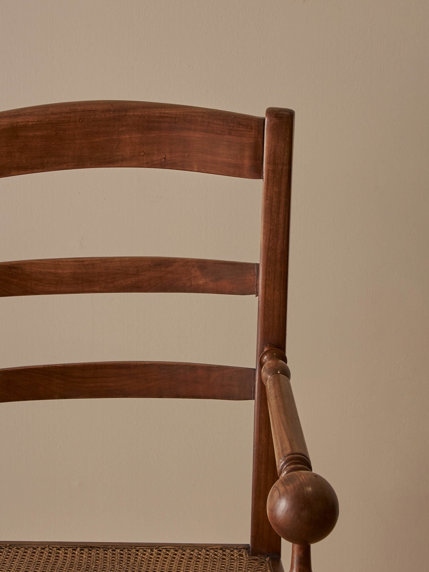 French antique cane chair on castors