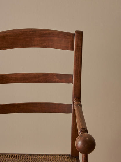 French antique cane chair on castors