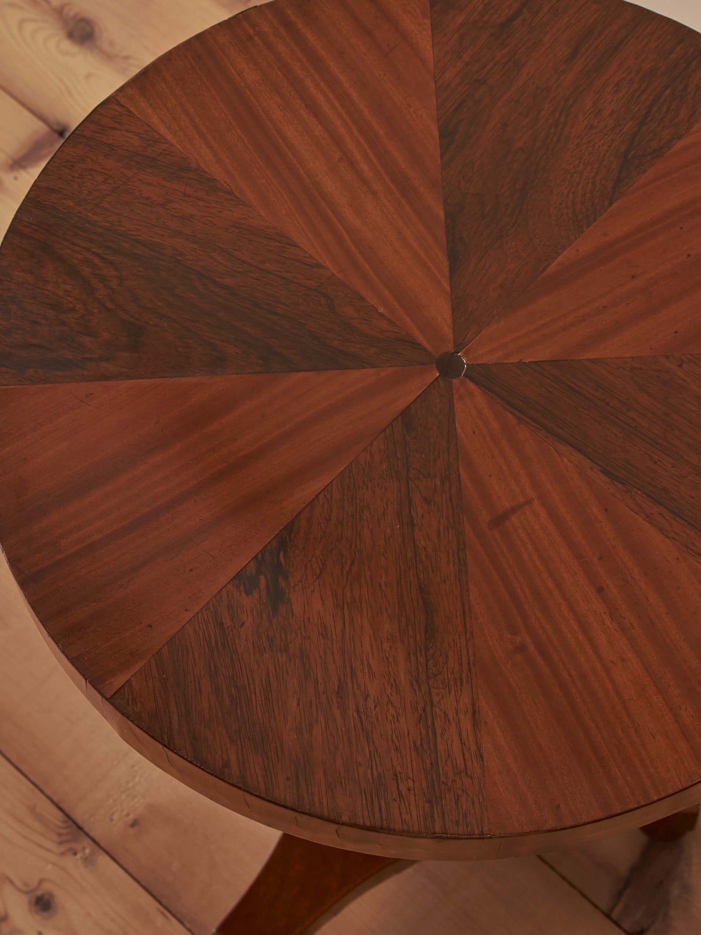 Regency circular starburst pedestal table
