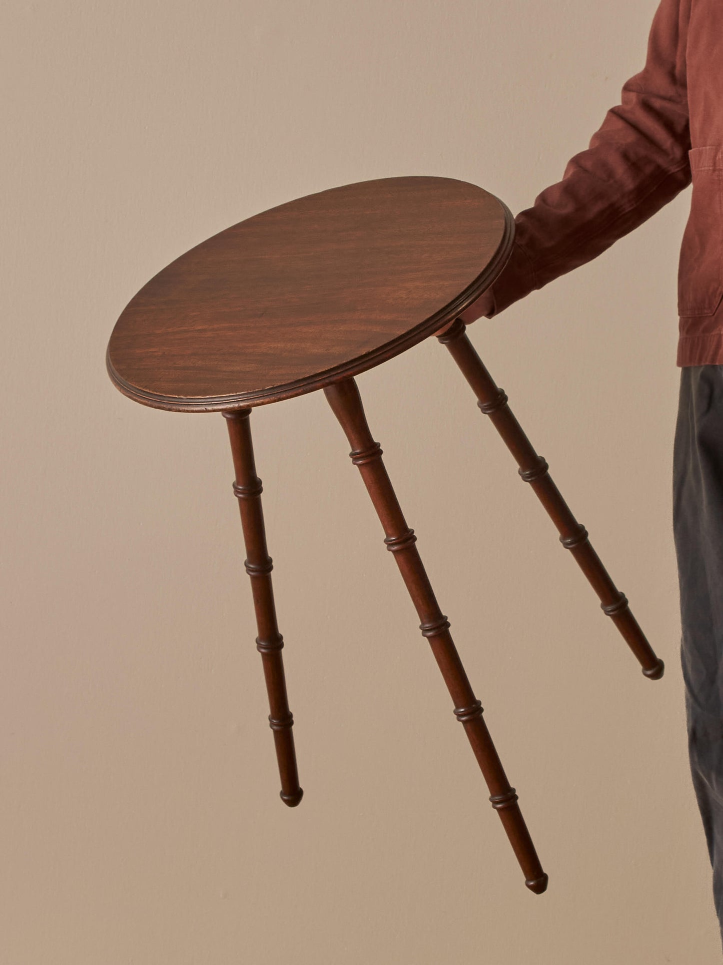 Victorian mahogany faux bamboo cricket table