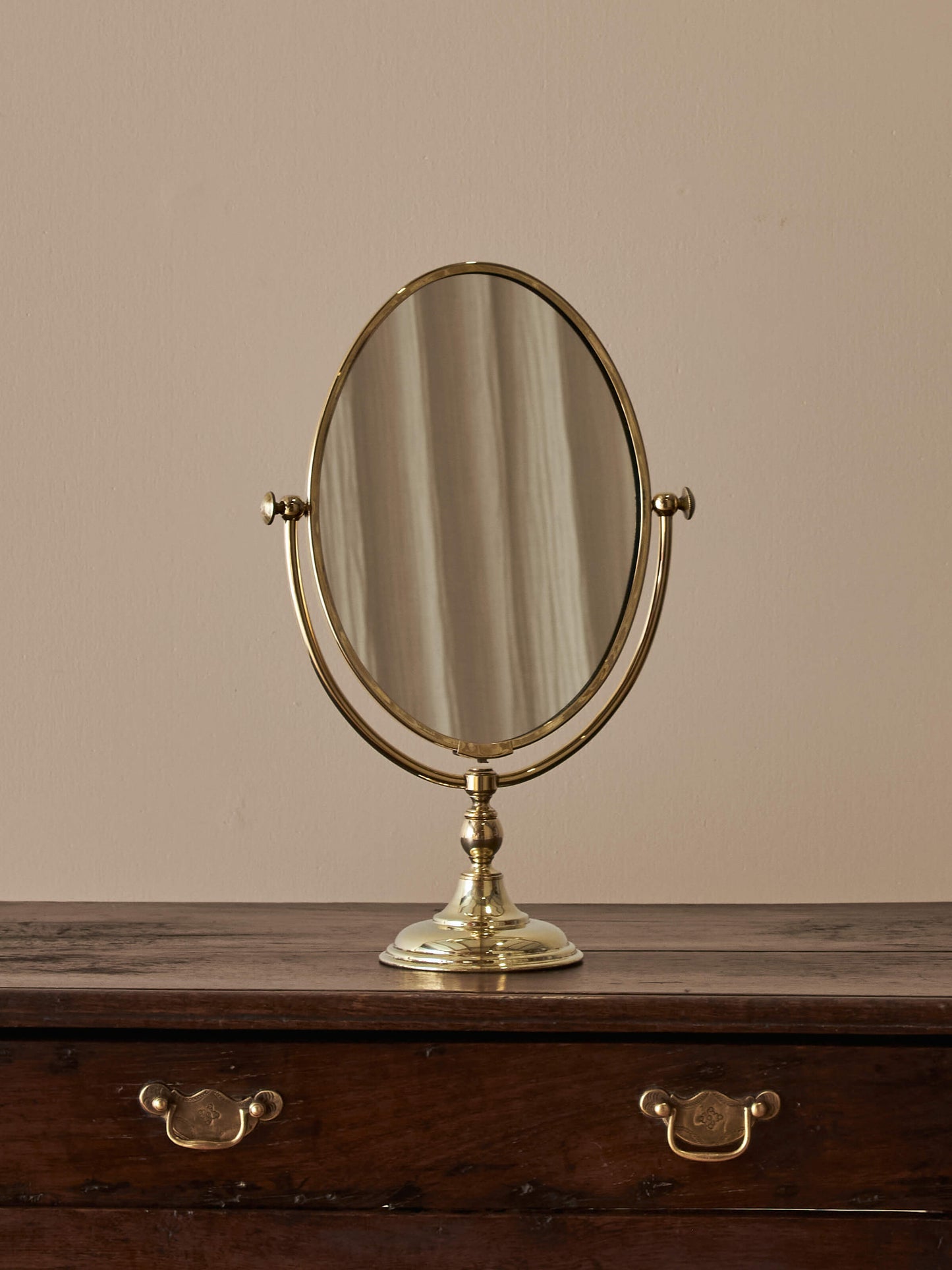 Mid-century brass peerage mirror
