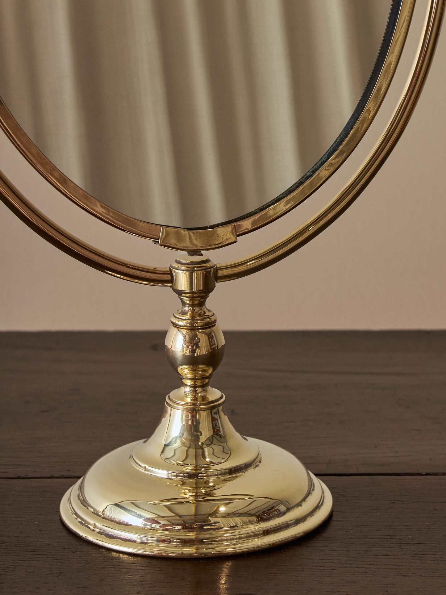 Mid-century brass peerage mirror