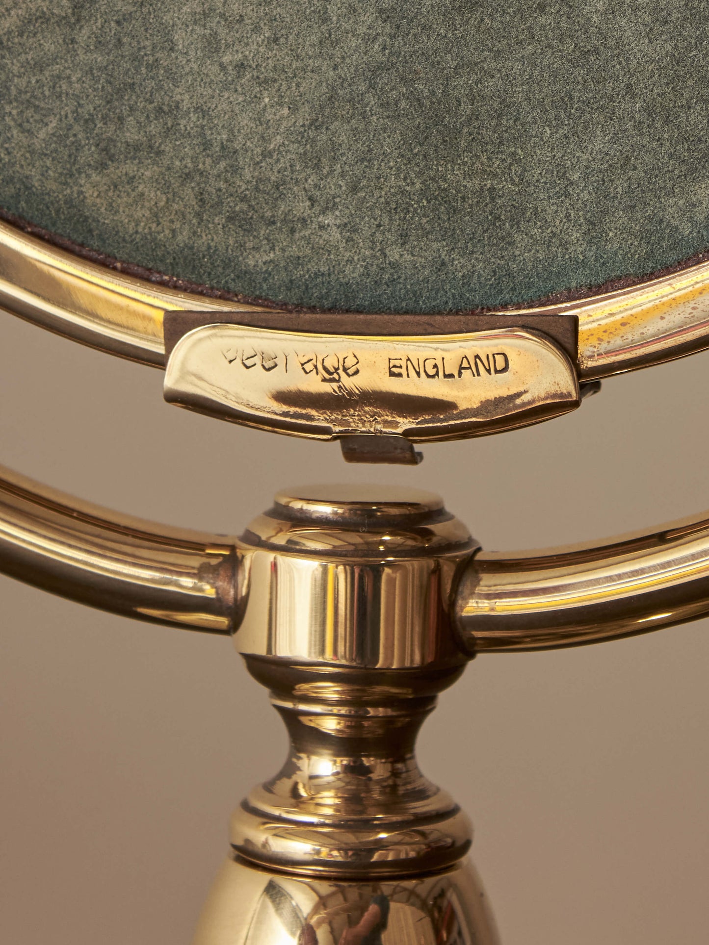 Mid-century brass peerage mirror