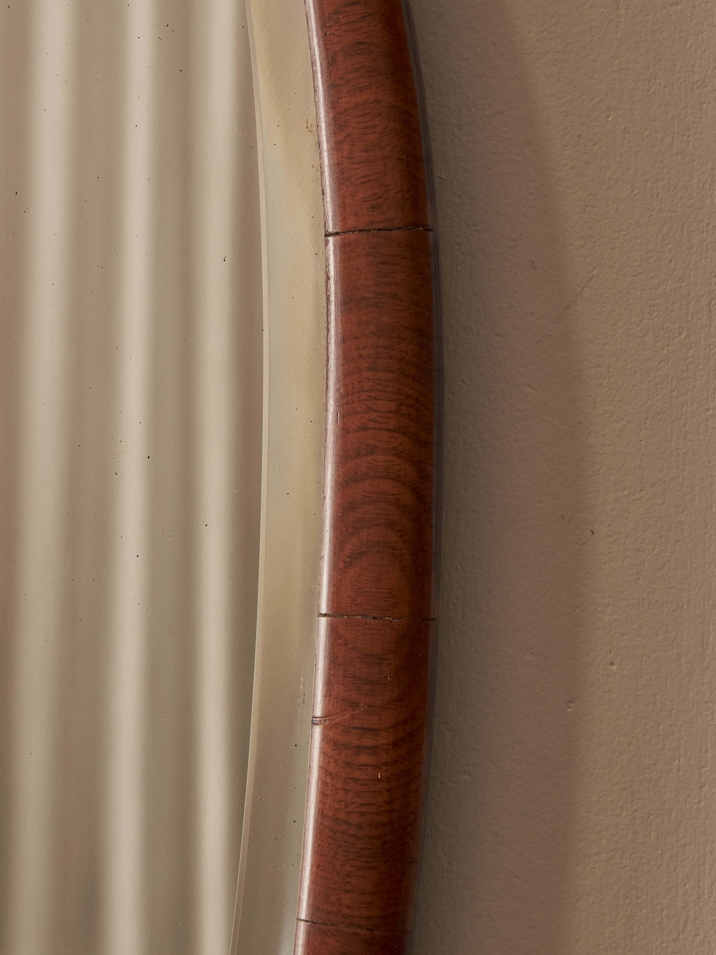Victorian walnut cushion mirror
