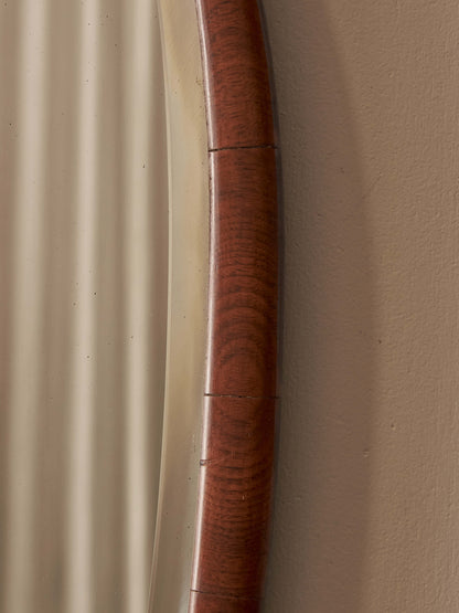 Victorian walnut cushion mirror