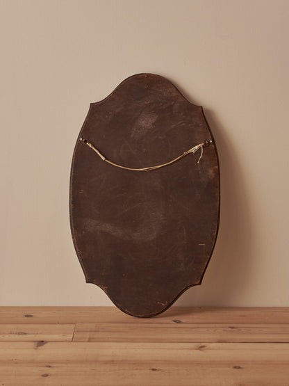 Victorian walnut cushion mirror