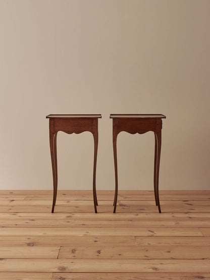 Pair of French vintage oak bedside tables