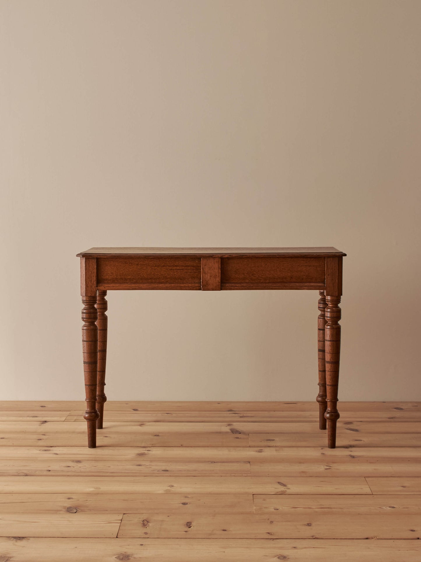 Victorian oak console table with drawer
