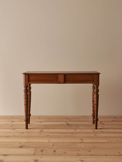 Victorian oak console table with drawer