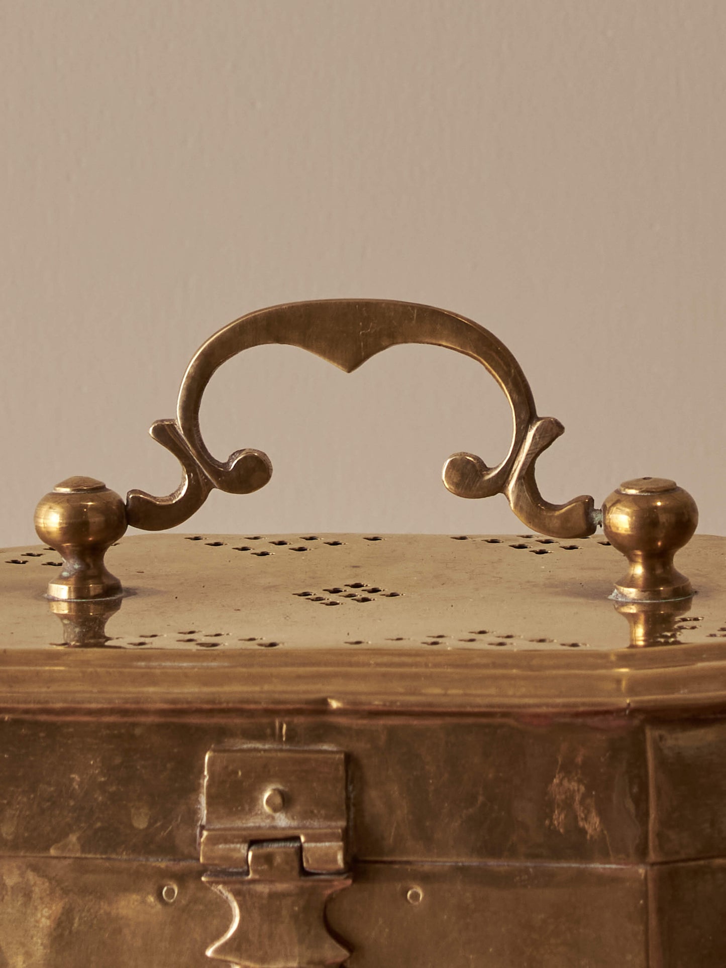 Vintage brass paan daan box