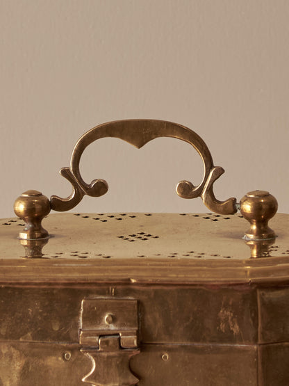 Vintage brass paan daan box