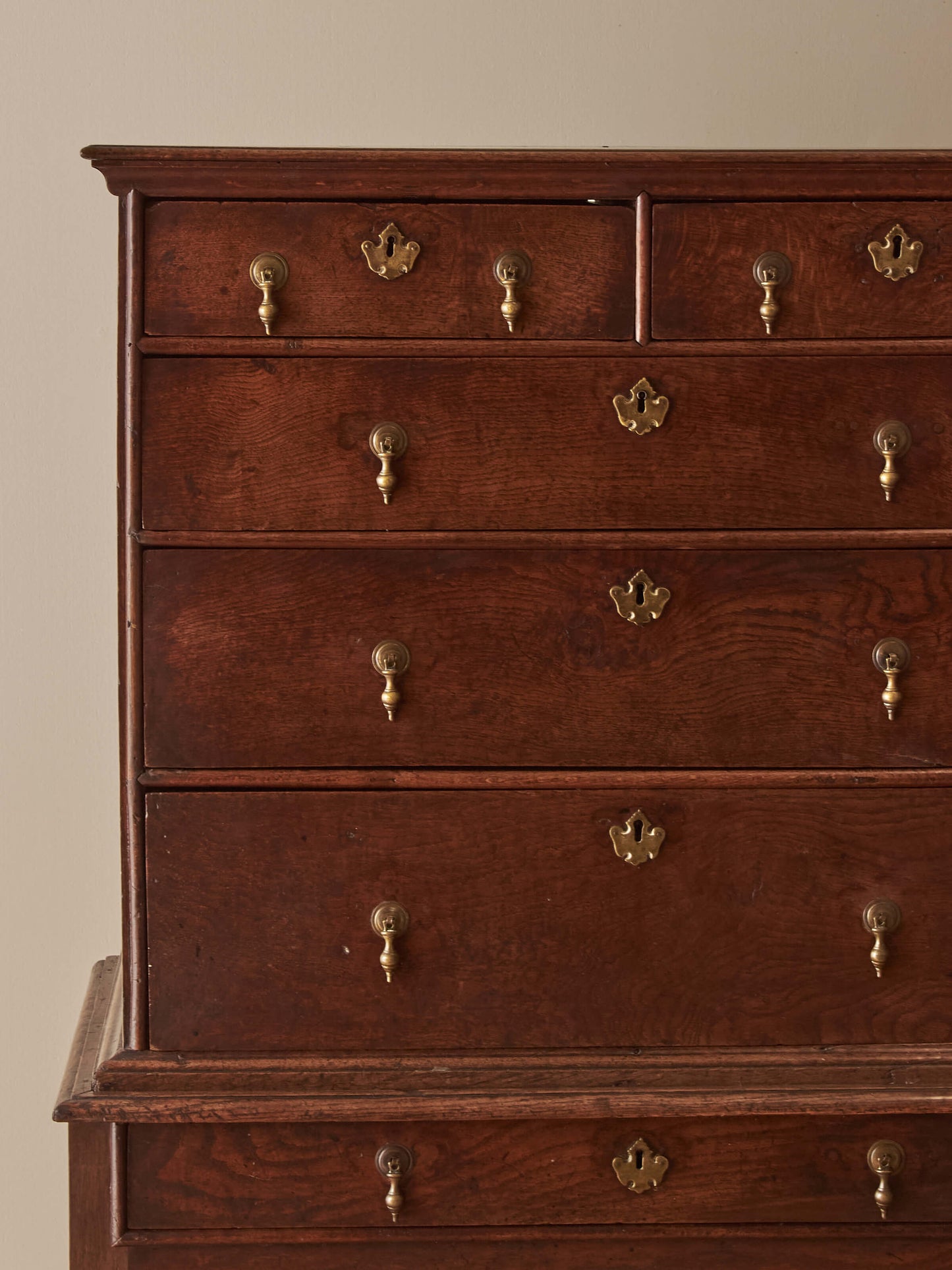 18th century Georgian oak chest on stand