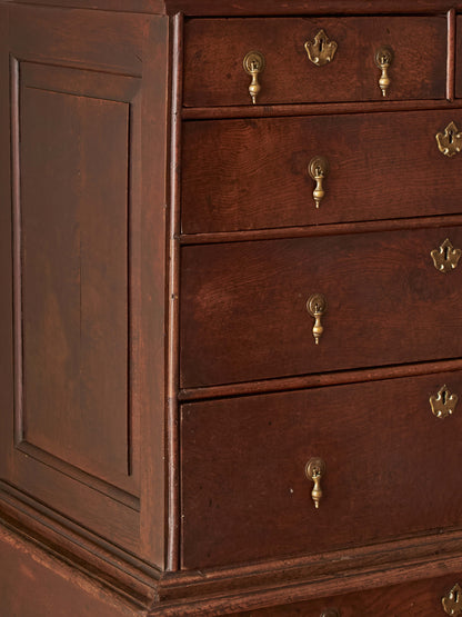 18th century Georgian oak chest on stand
