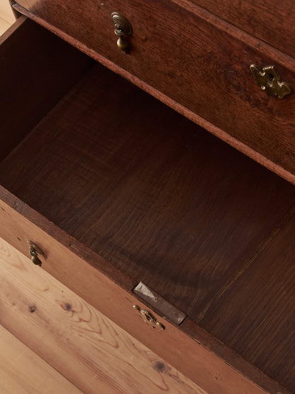 18th century Georgian oak chest on stand