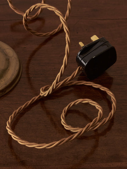 Vintage brass clam table lamp