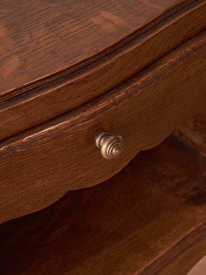 ON HOLD Pair of French oak vintage bedside tables