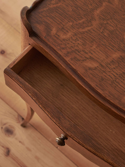 ON HOLD Pair of French oak vintage bedside tables