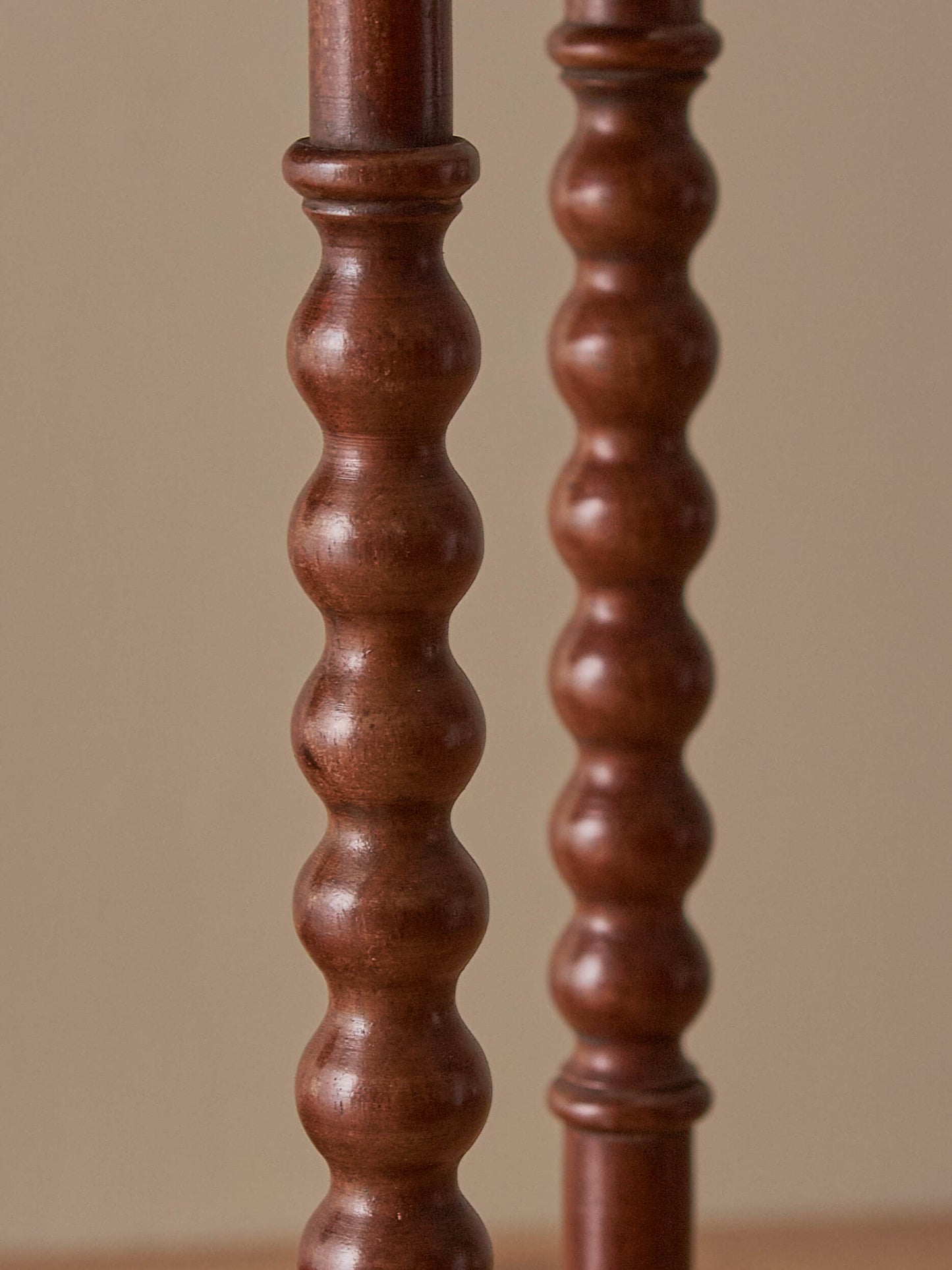 Antique French mahogany bobbin wall-shelf