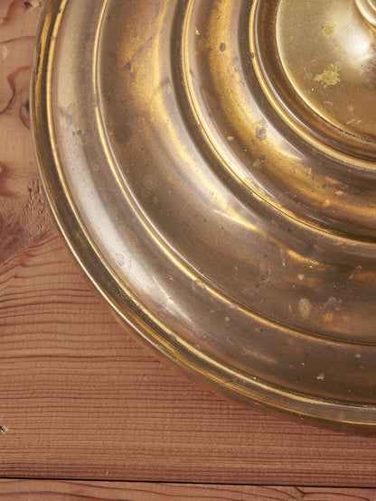 Mid-century brass twisted floor lamp