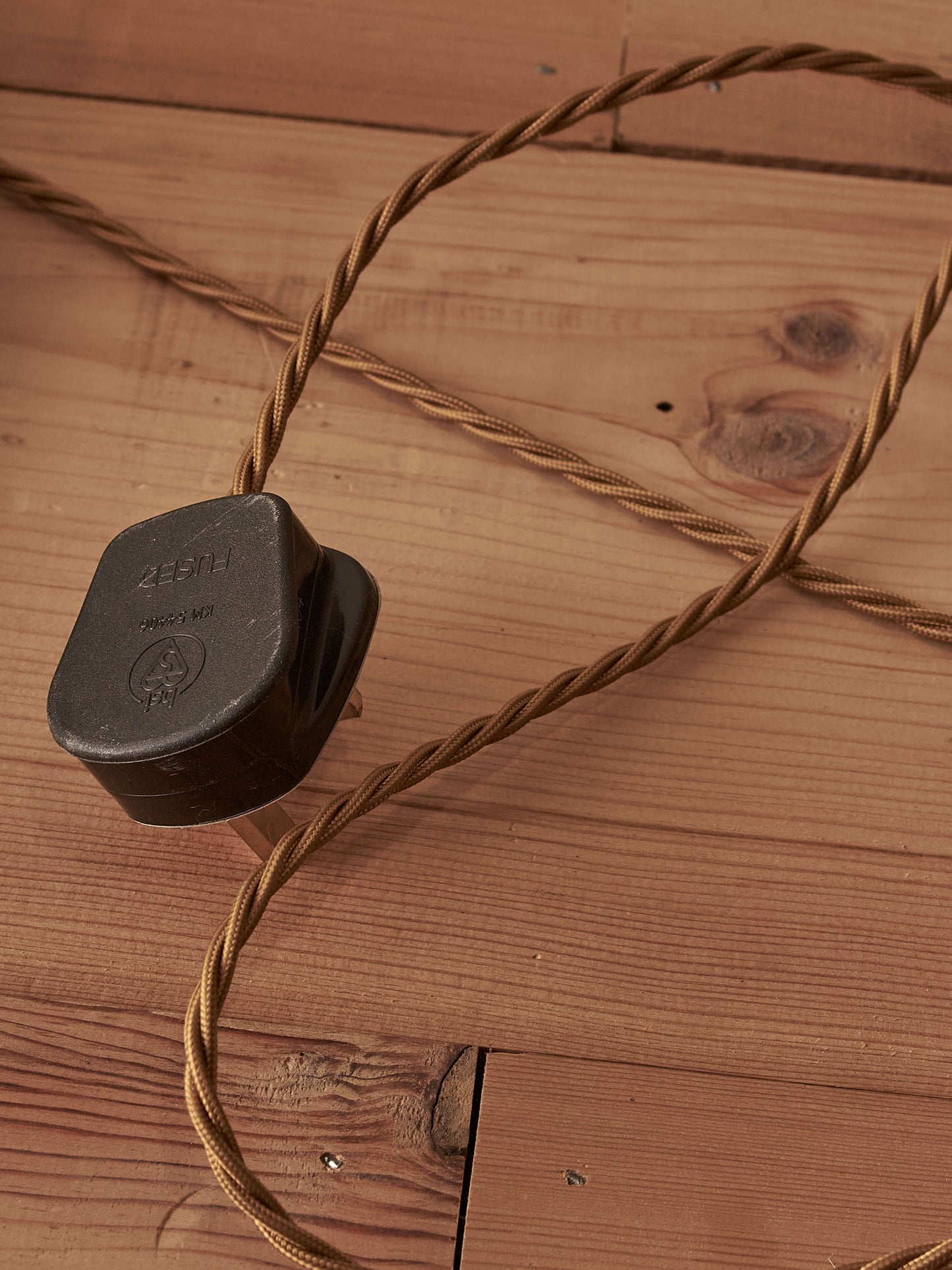 Mid-century brass twisted floor lamp