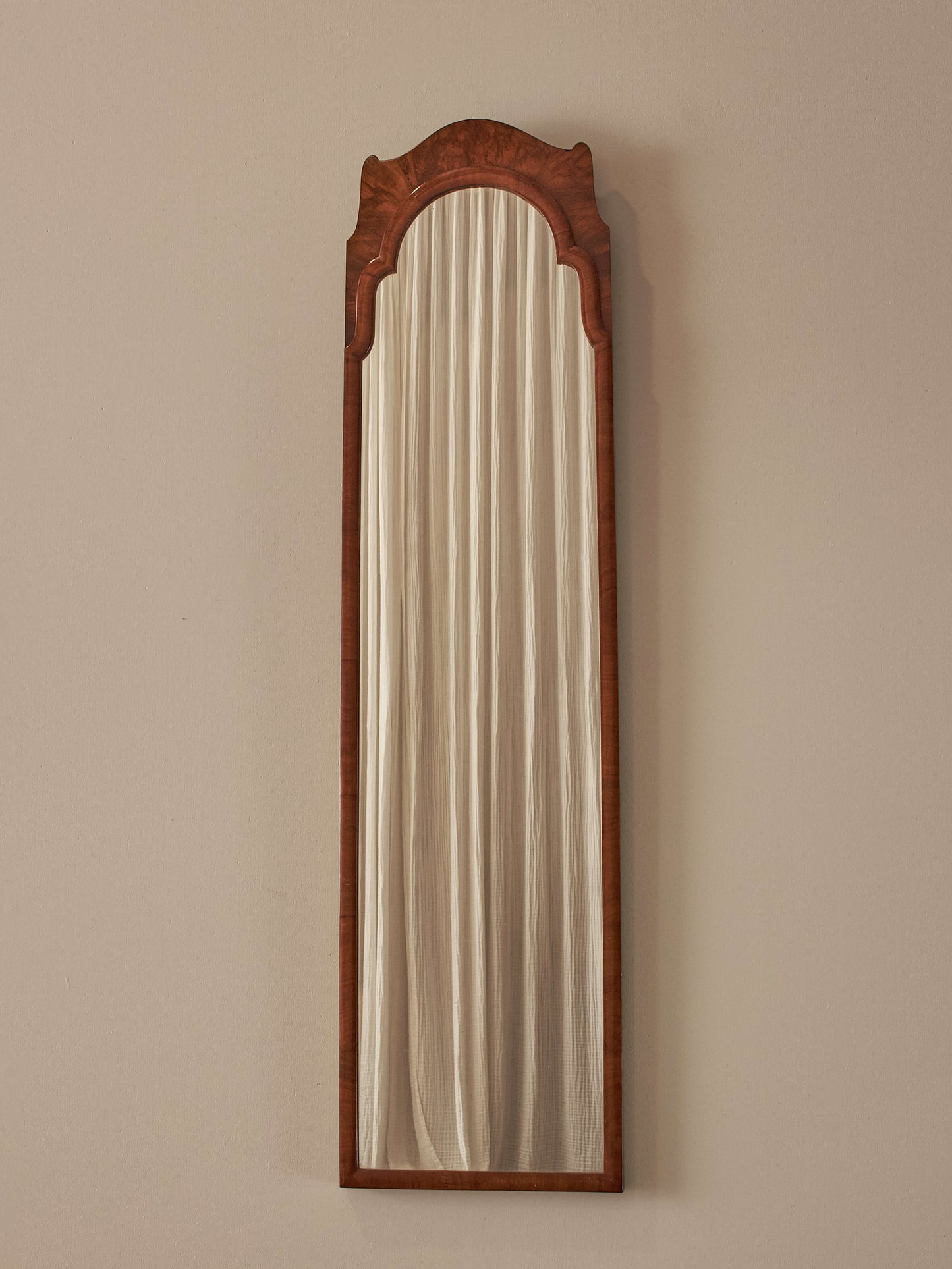 Tall Victorian mahogany mirror