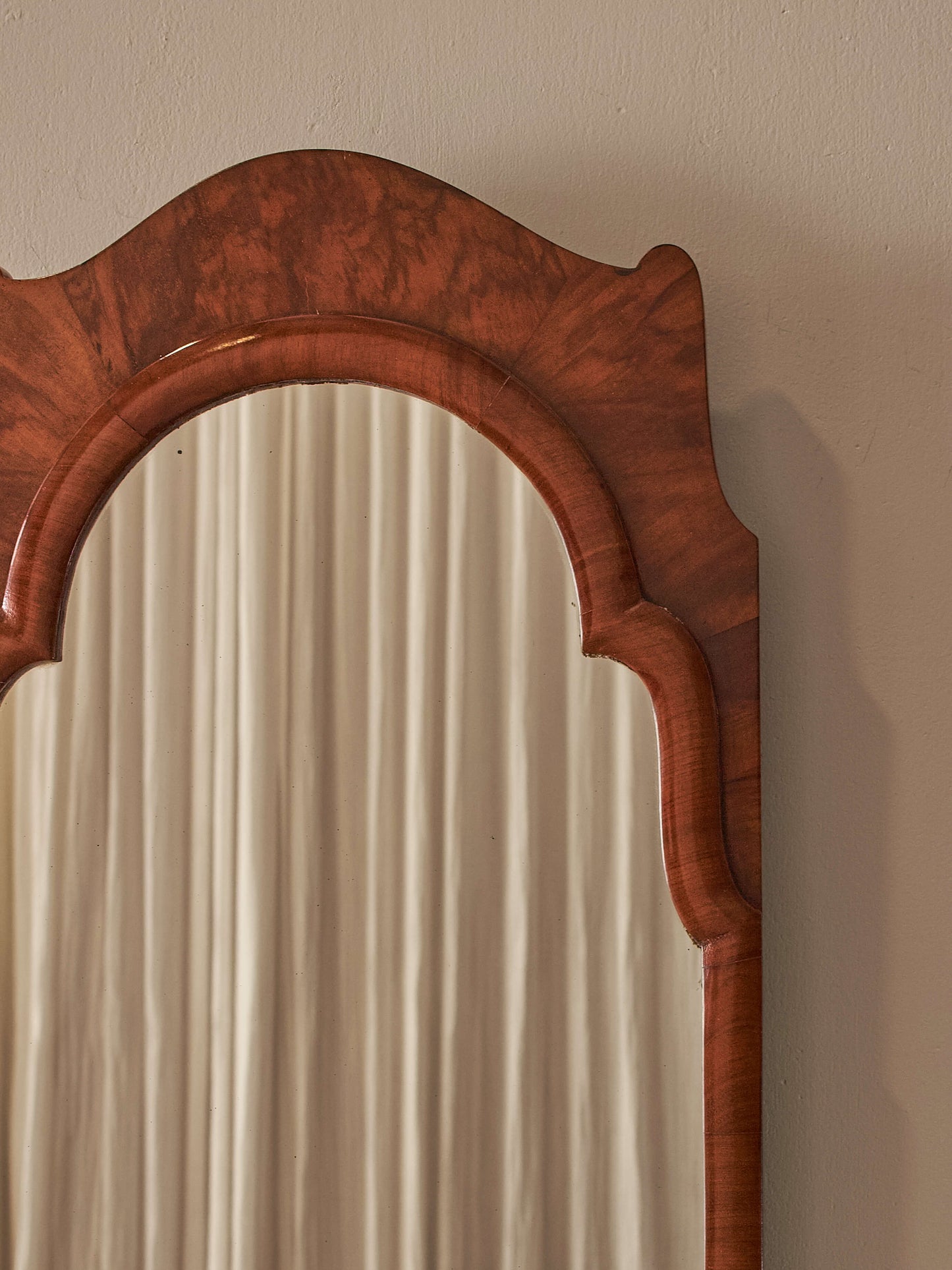 Tall Victorian mahogany mirror