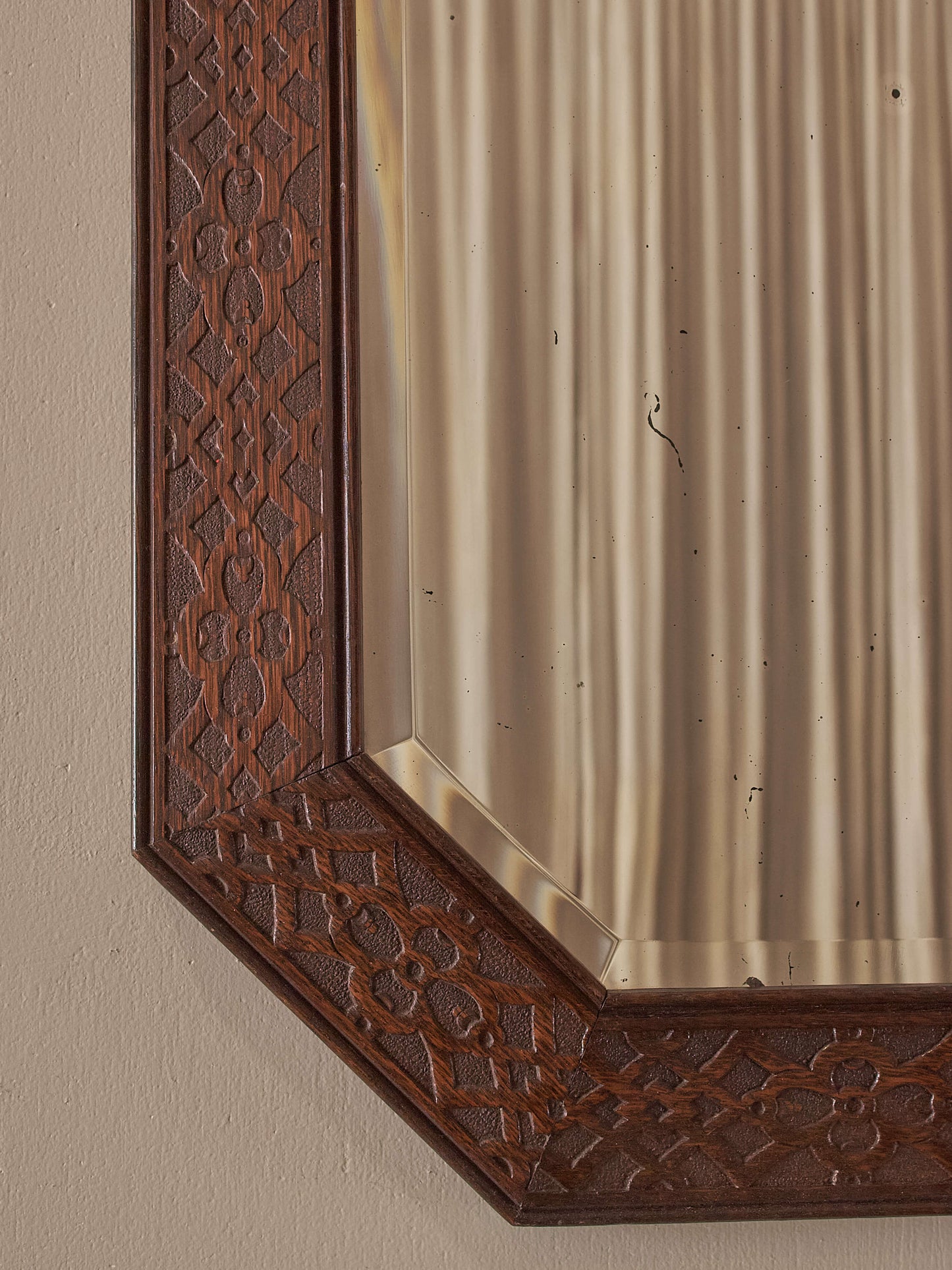 Pair of Edwardian carved mirrors