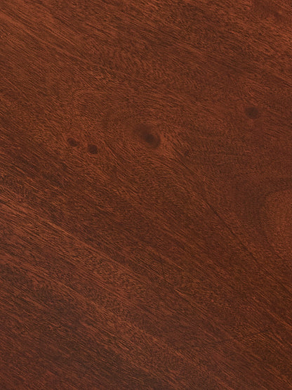 Antique William IV mahogany dining table on brass castors