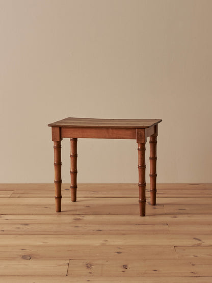 Mid-century French faux bamboo side table