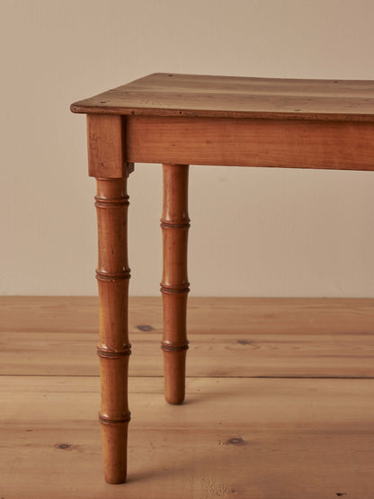 Mid-century French faux bamboo side table