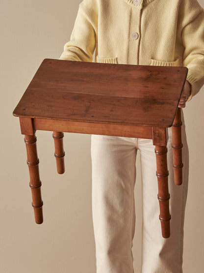 Mid-century French faux bamboo side table