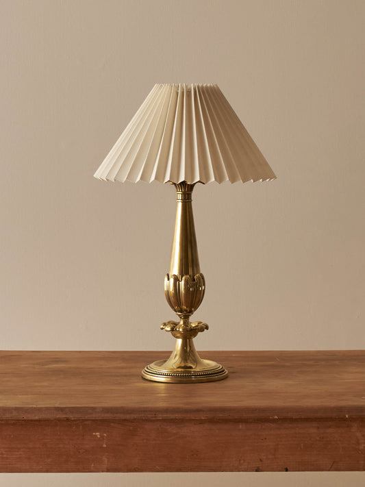 Art Deco solid brass table lamp