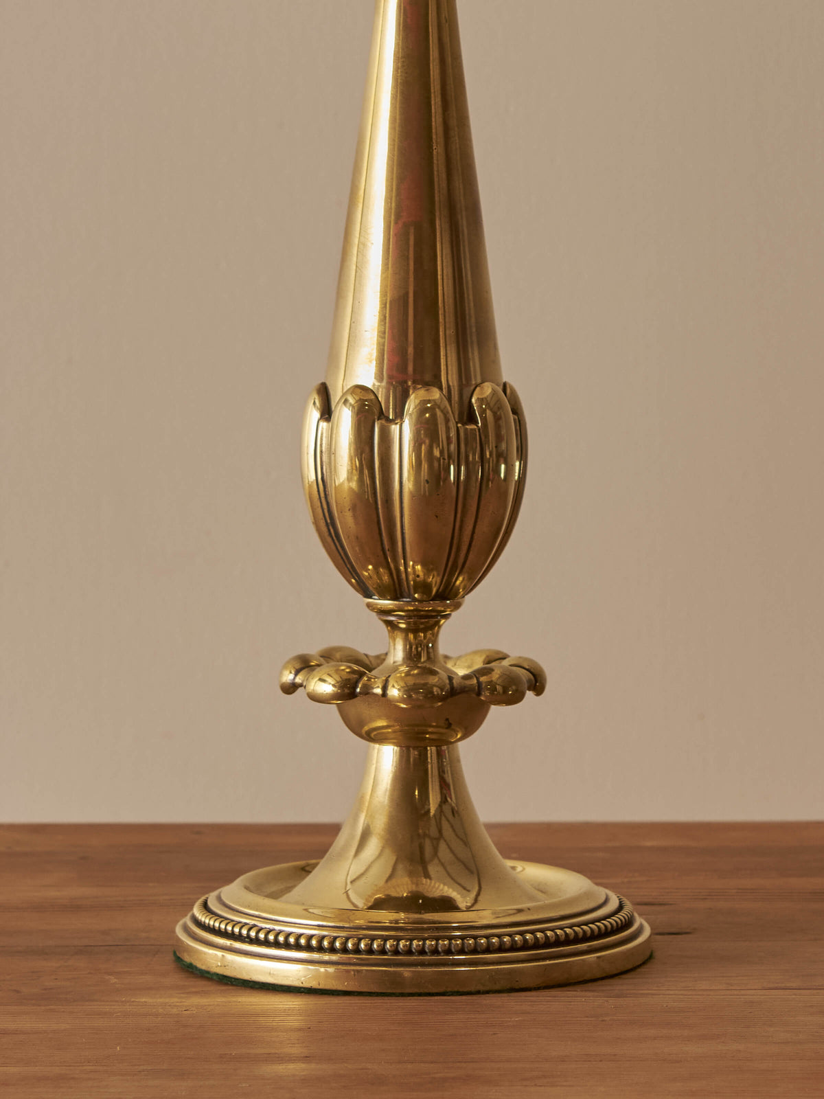 Art Deco solid brass table lamp