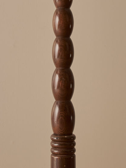 Mid-century beech bobbin floor lamp