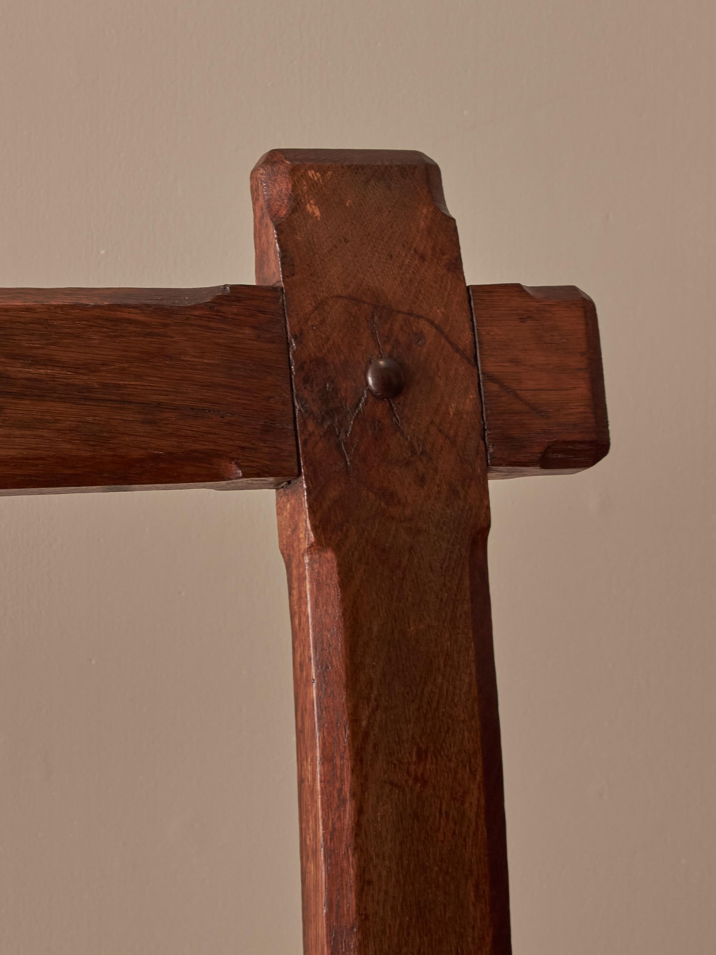 Antique oak gothic revival bench