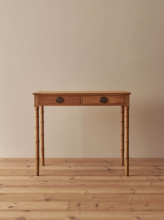 Vintage faux bamboo pine desk