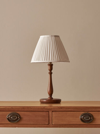Vintage beech-turned table lamp